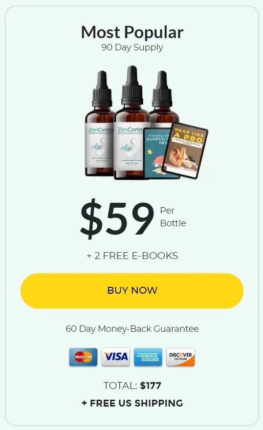 zencortex three bottles 90 day supply